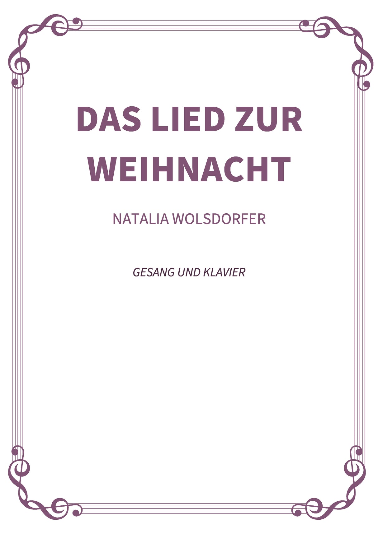 Das Lied zur Weihnacht