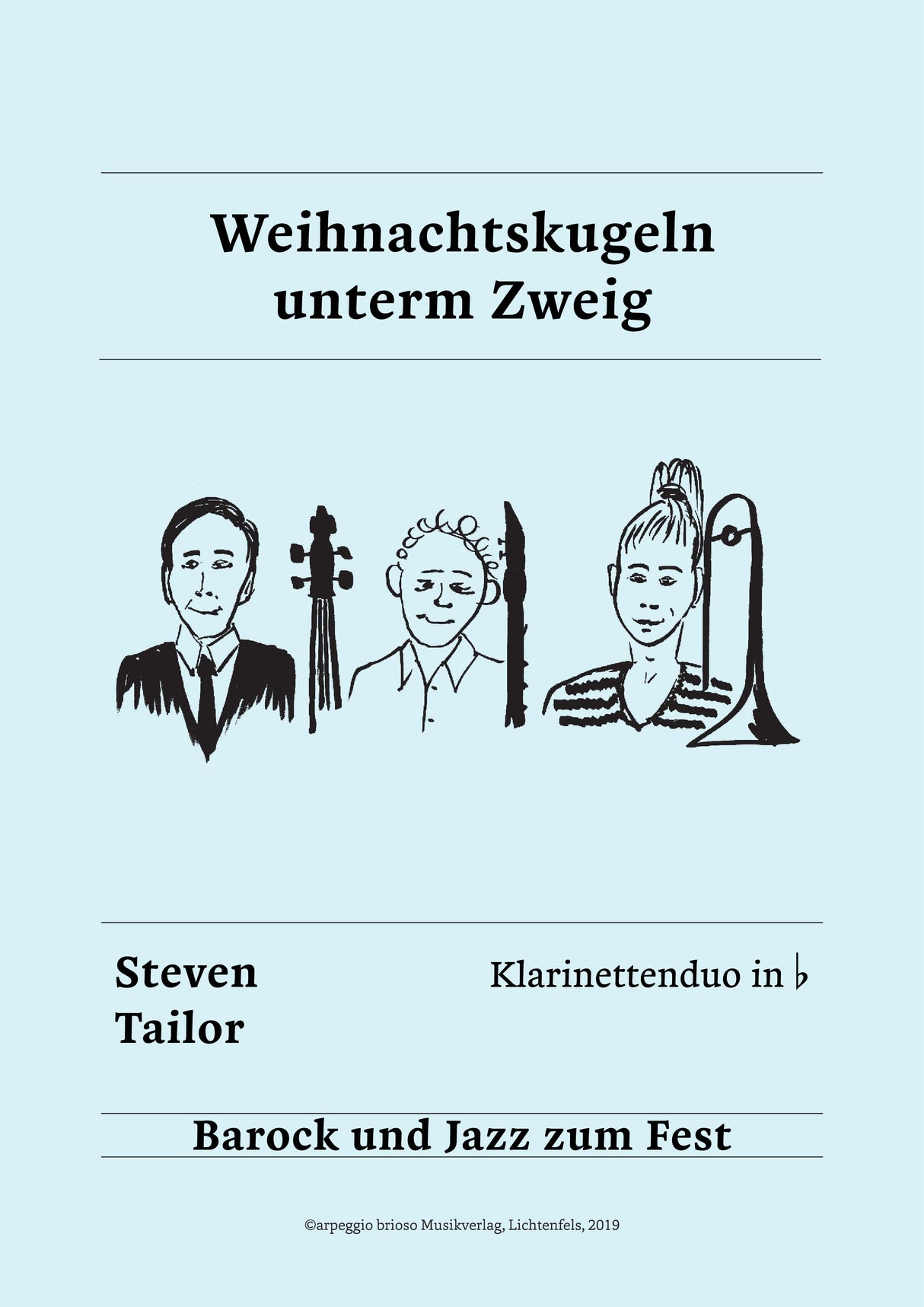 Weihnachtskugeln unterm Zweig