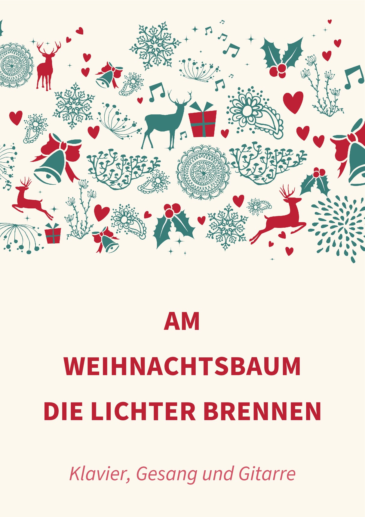 Am Weihnachtsbaum die Lichter brennen