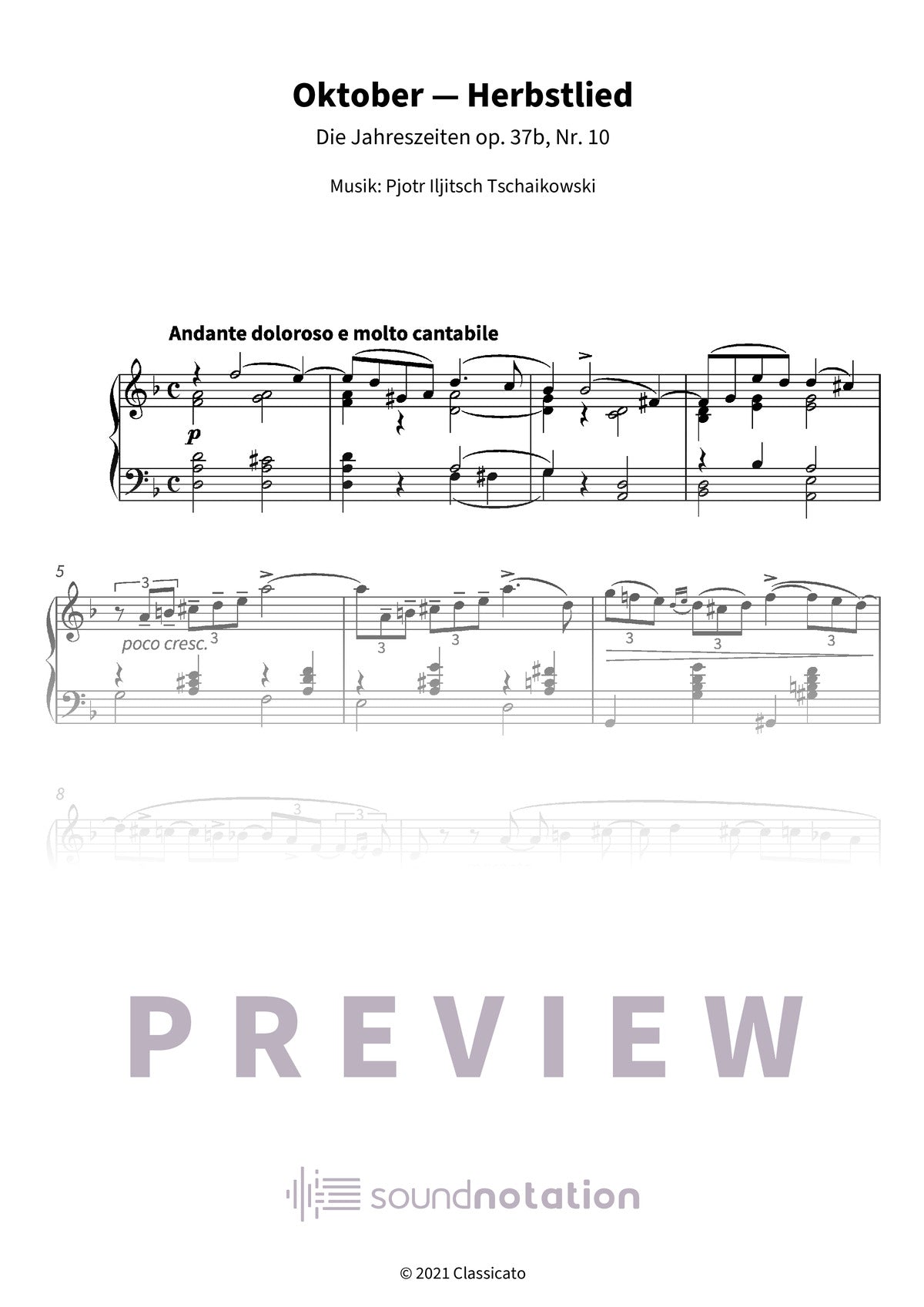 Oktober — Herbstlied - Preview Page 1