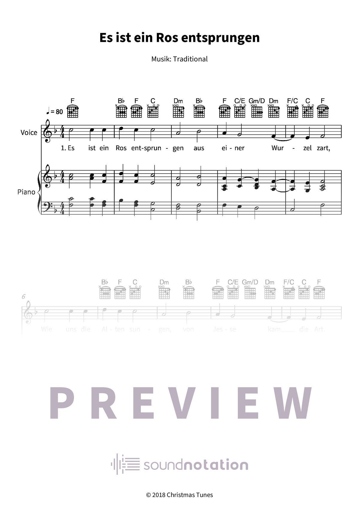 Es ist ein Ros entsprungen - Preview Page 1