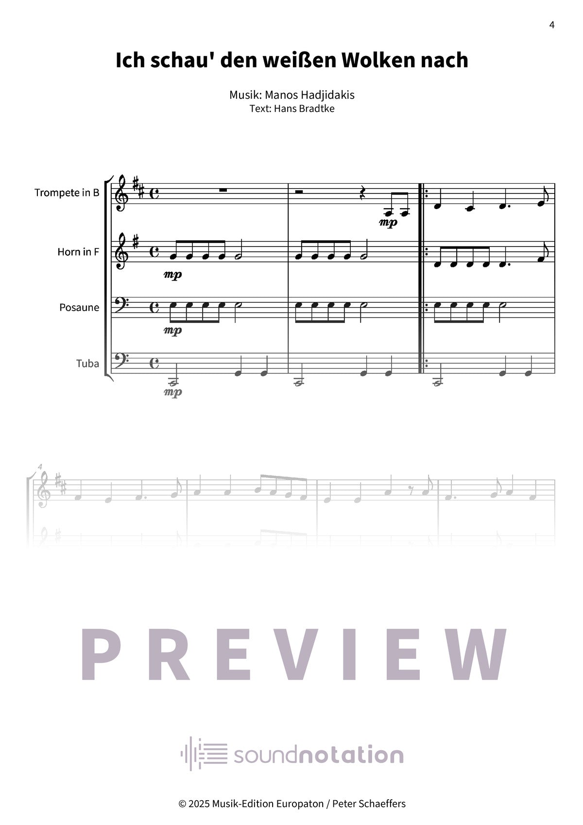 Ich schau' den weißen Wolken nach - Preview Page 1