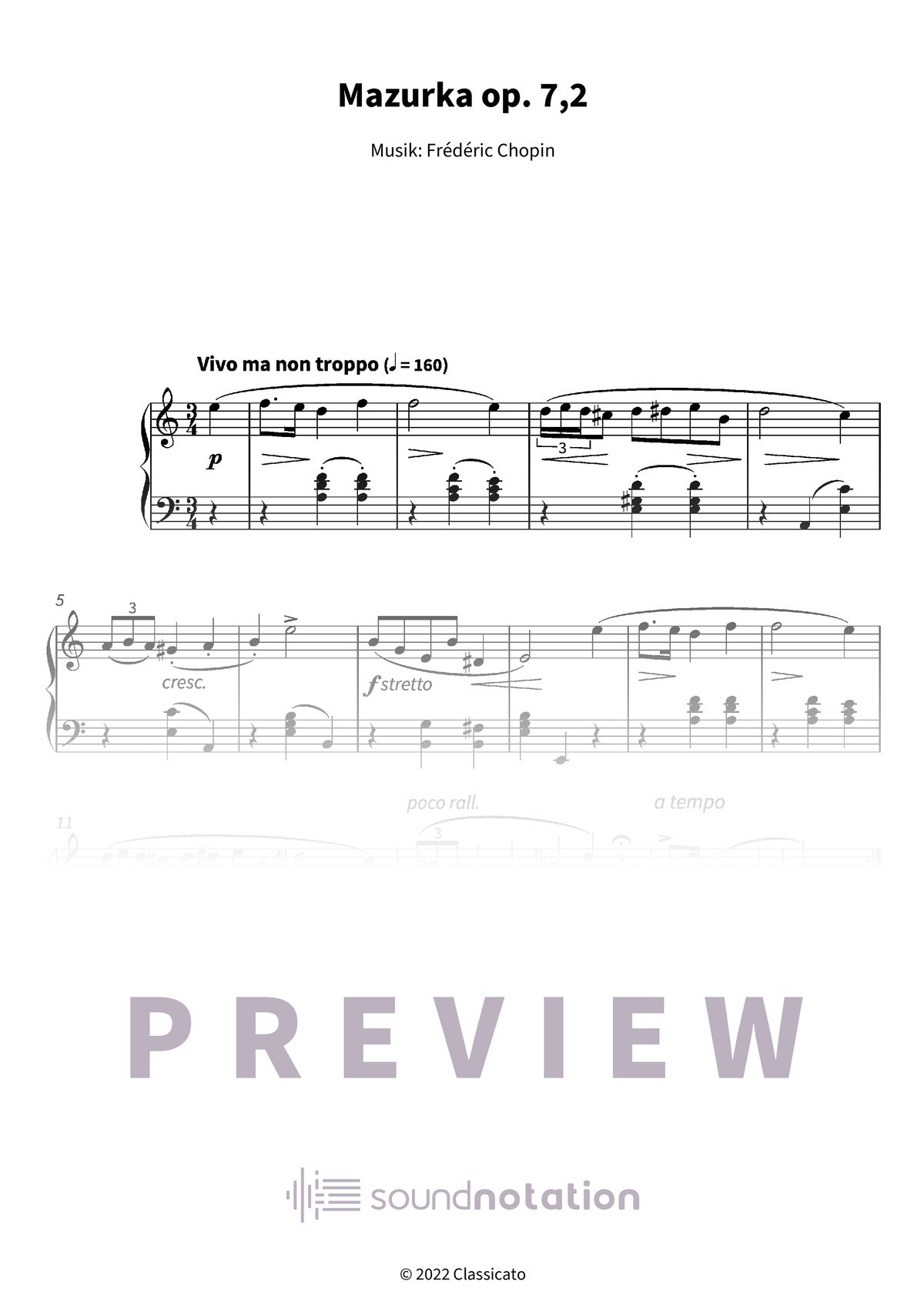 Mazurka op. 7,2 - Preview Page 1