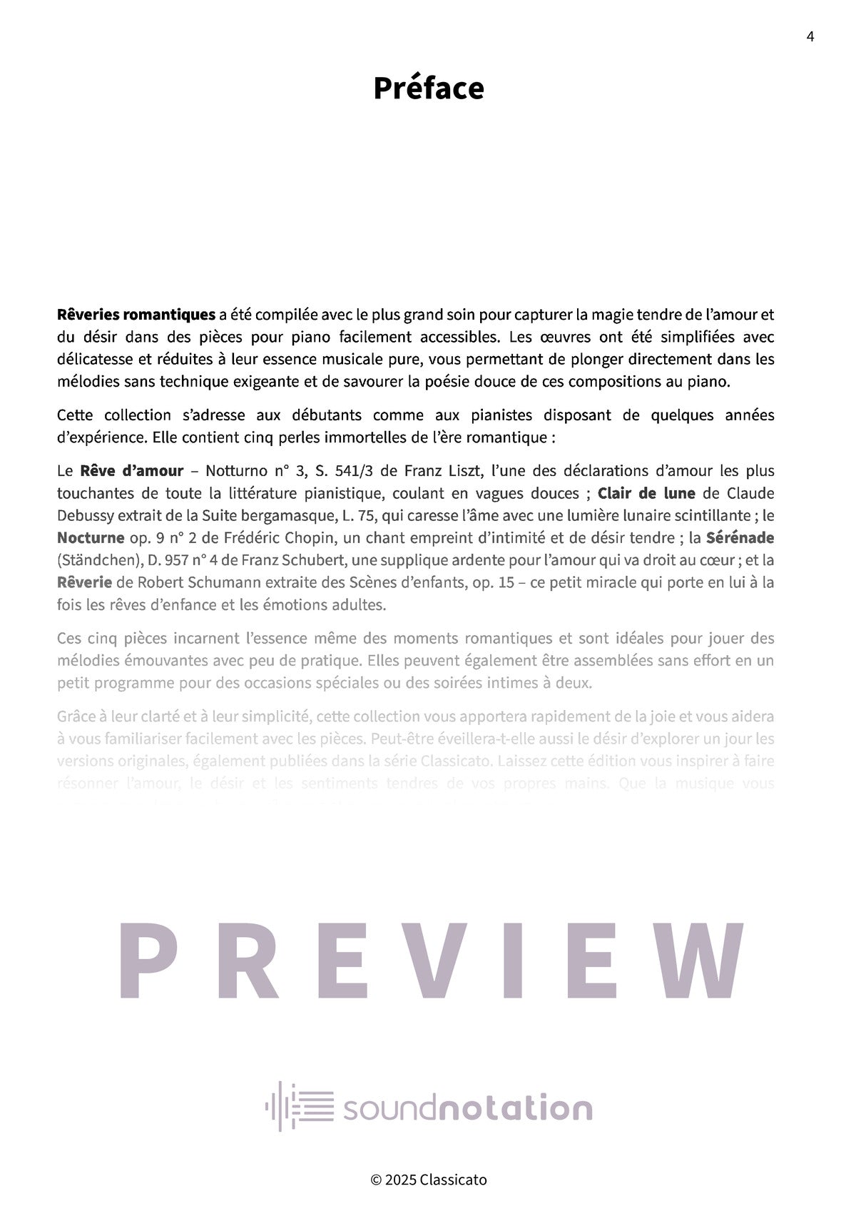 Rêveries romantiques - Preview Page 1