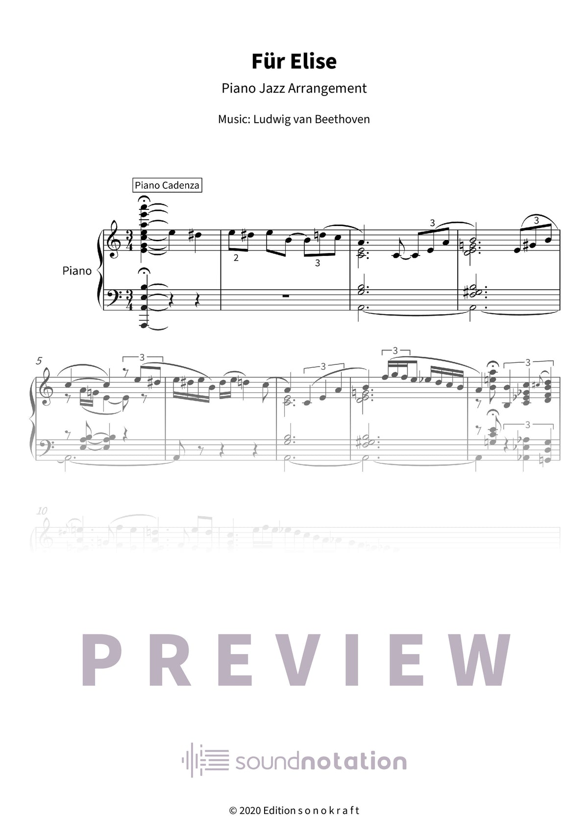 Für Elise - Preview Page 1