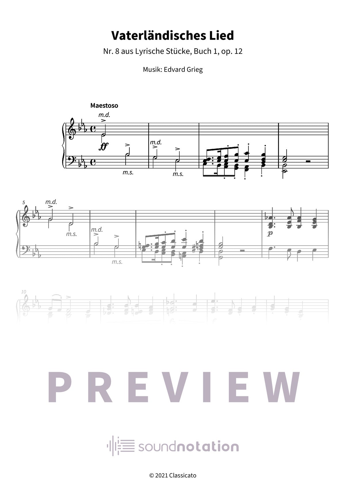 Vaterländisches Lied - Preview Page 1