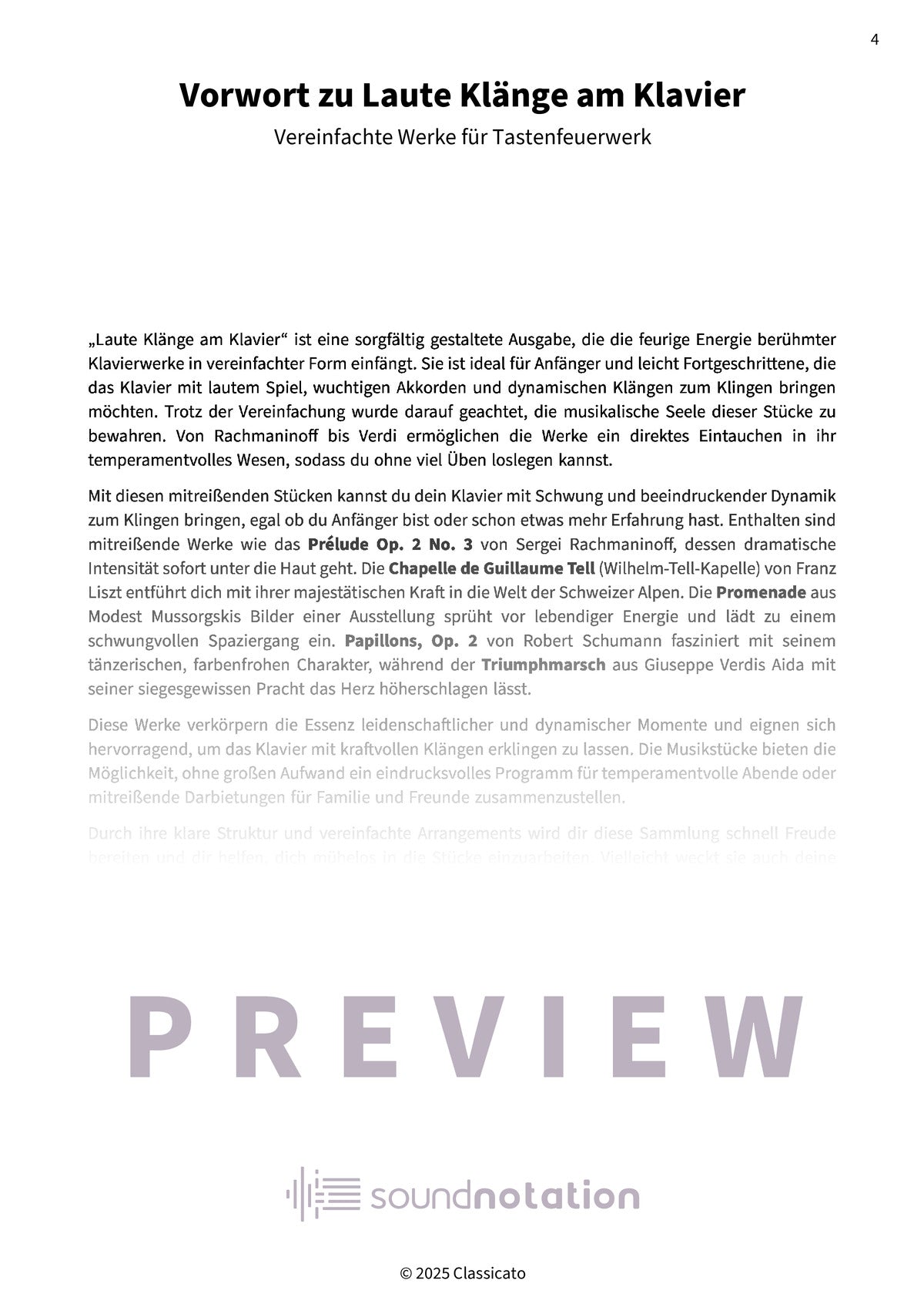 Laute Klänge am Klavier - Preview Page 1