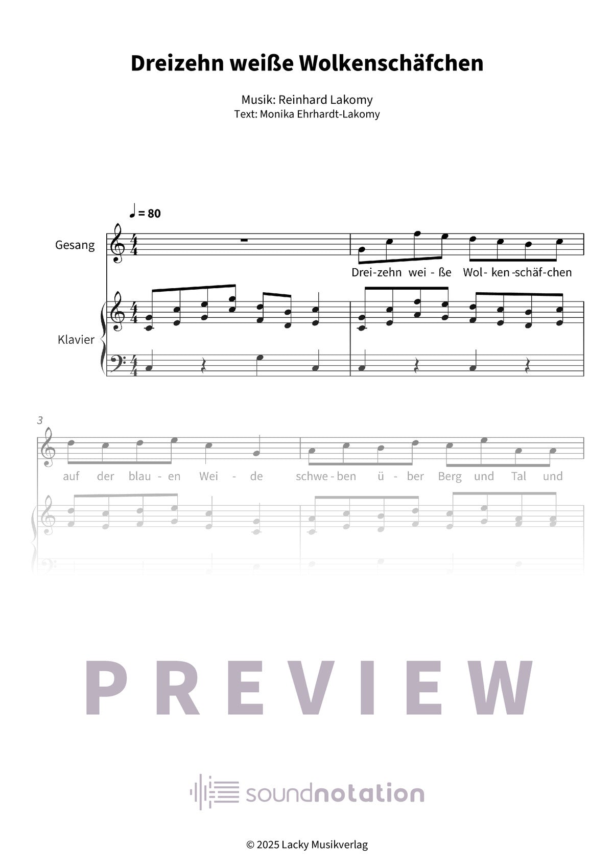Dreizehn weiße Wolkenschäfchen - Preview Page 1