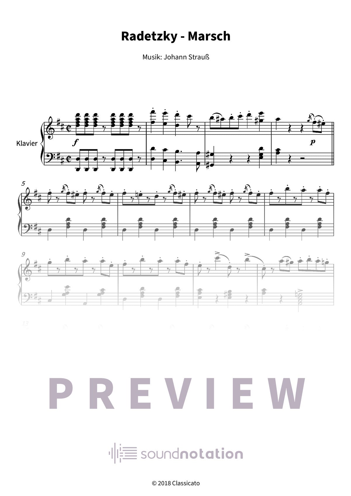Radetzky - Marsch - Preview Page 1
