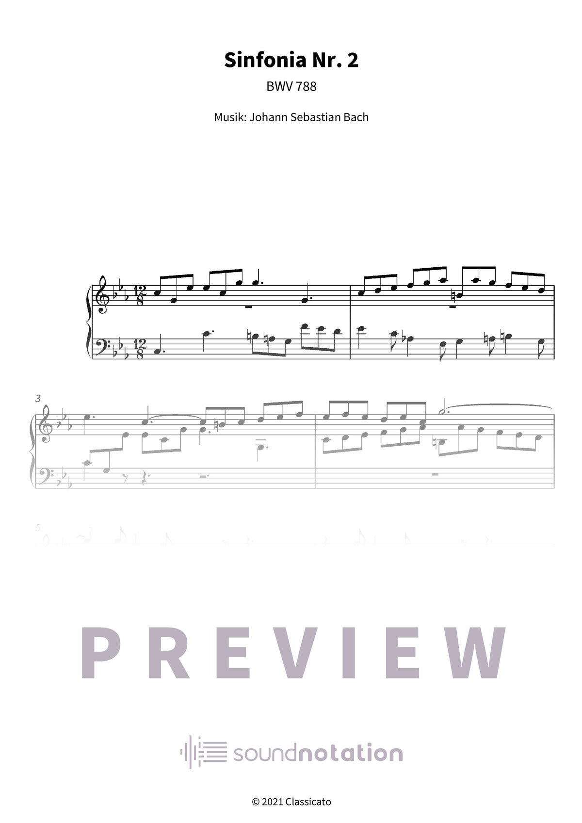 Sinfonia Nr. 2 - Preview Page 1