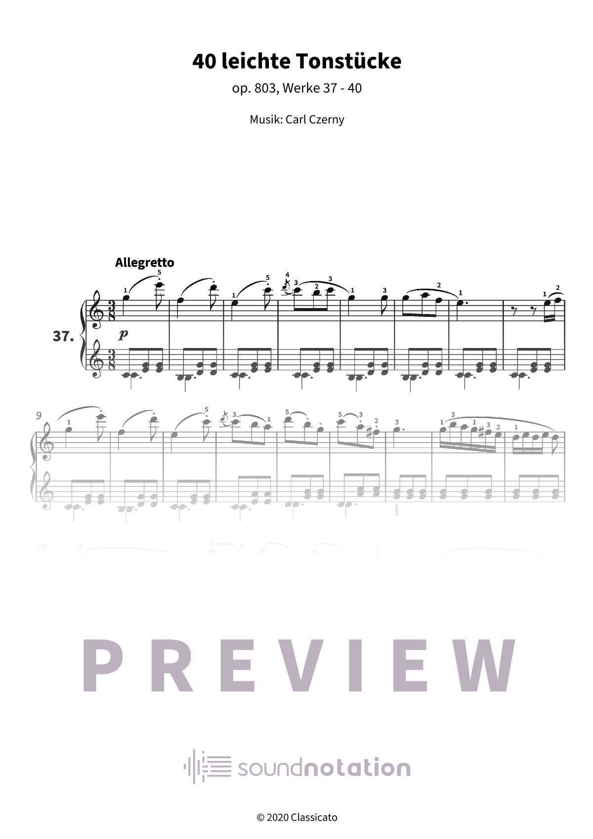 40 leichte Tonstücke - Preview Page 1