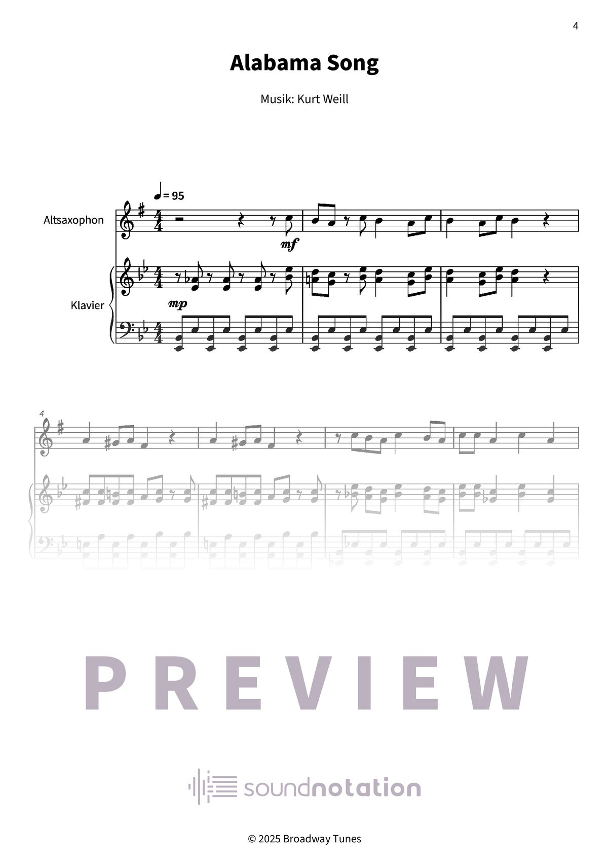 Alabama Song - Preview Page 1