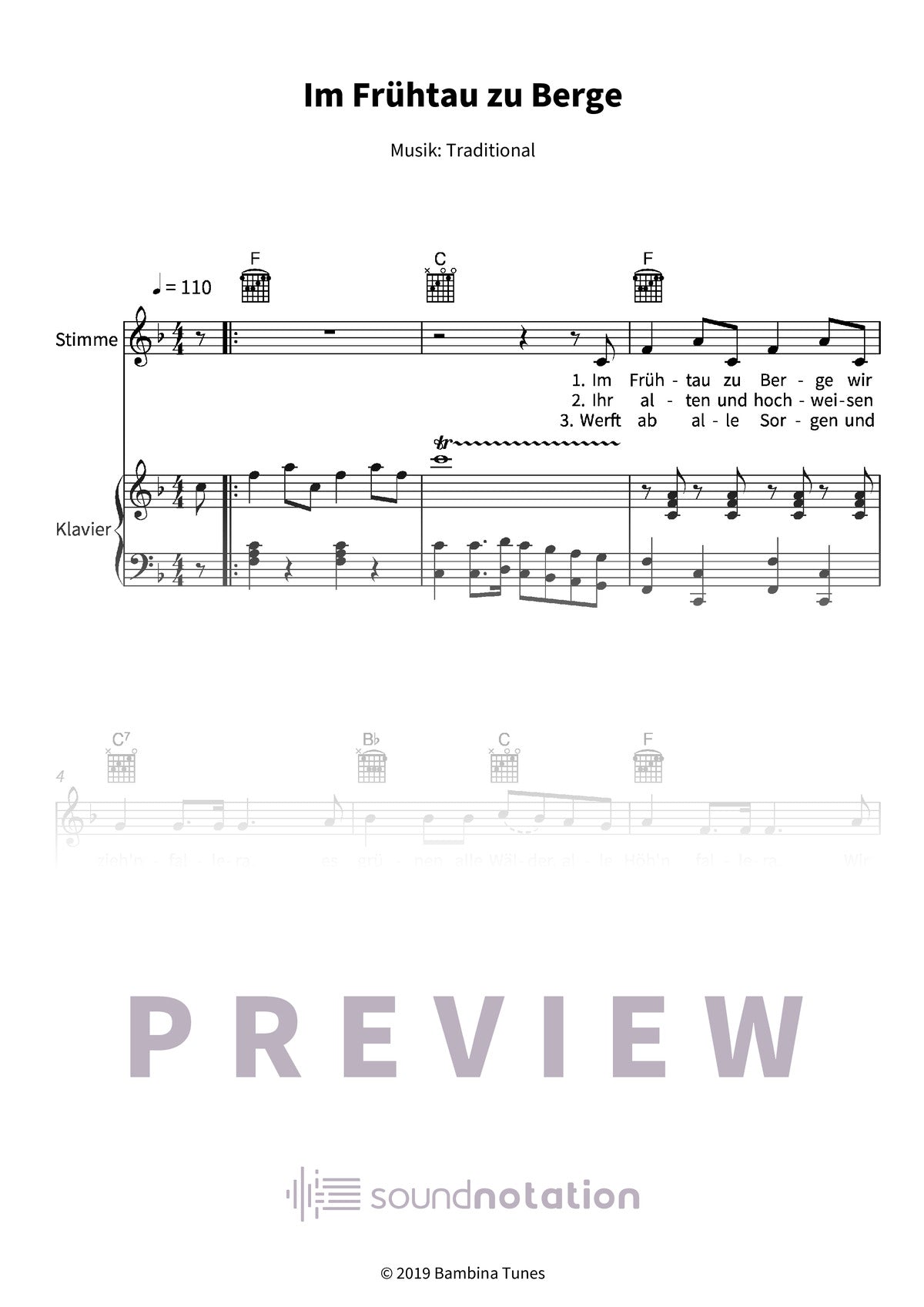 Im Frühtau zu Berge - Preview Page 1