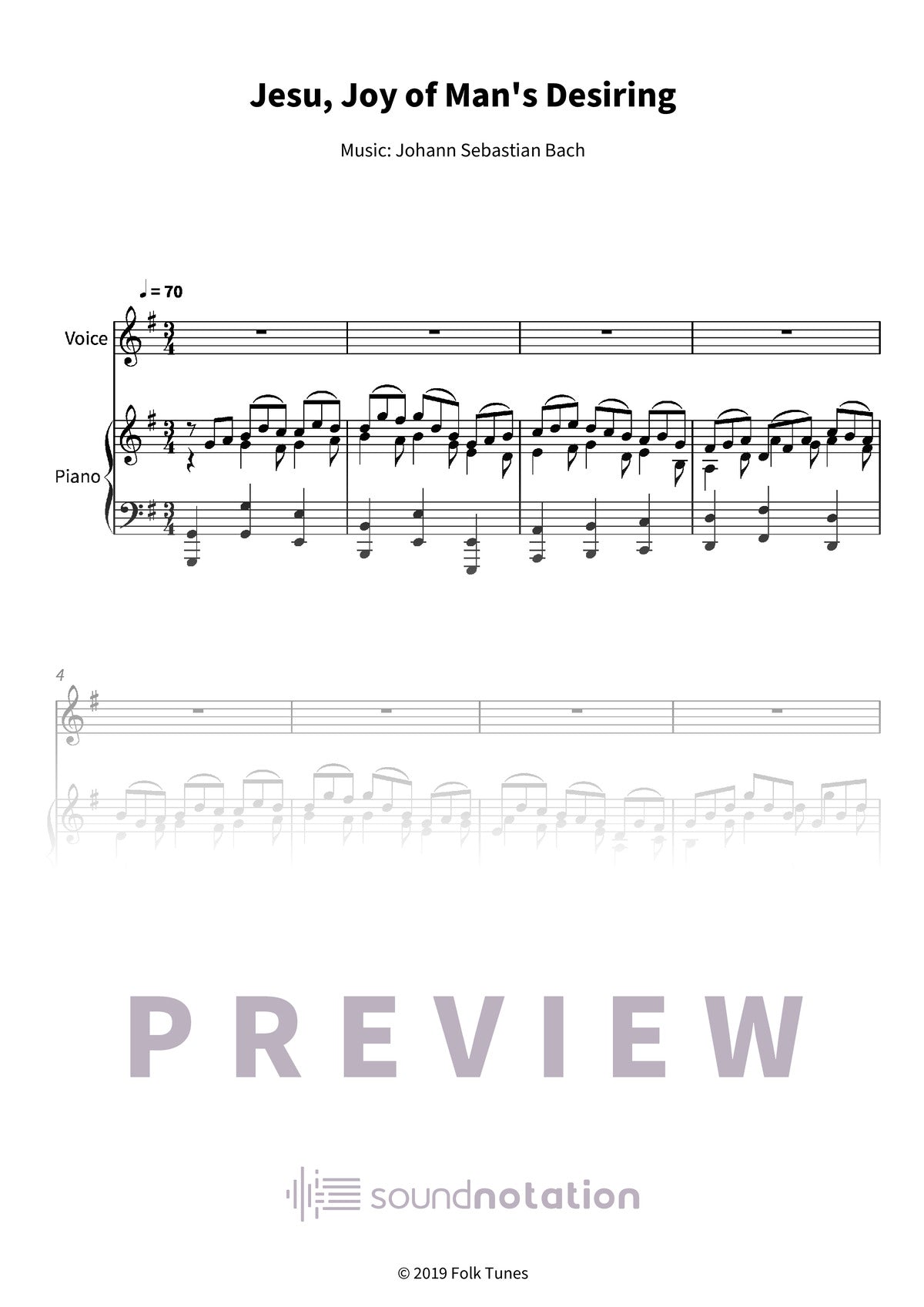 Jesu, Joy of Man's Desiring - Preview Page 1