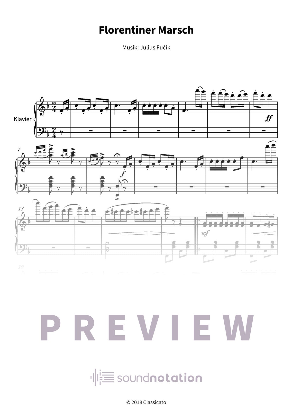 Florentiner Marsch - Preview Page 1