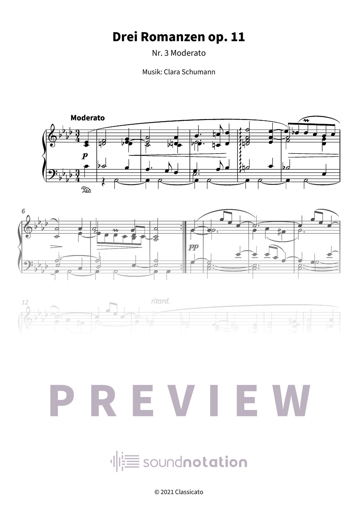 Drei Romanzen op. 11 - Preview Page 1