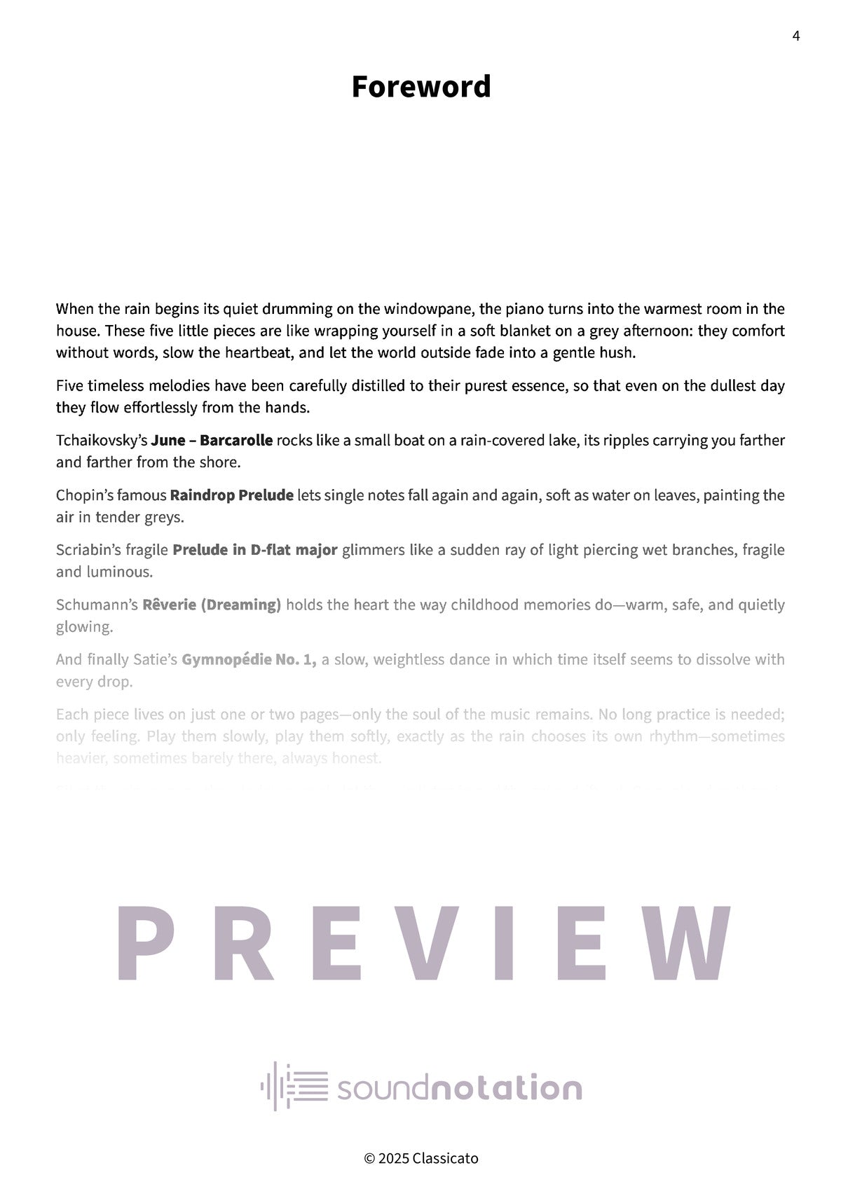 Raindrops at the Piano - Preview Page 1