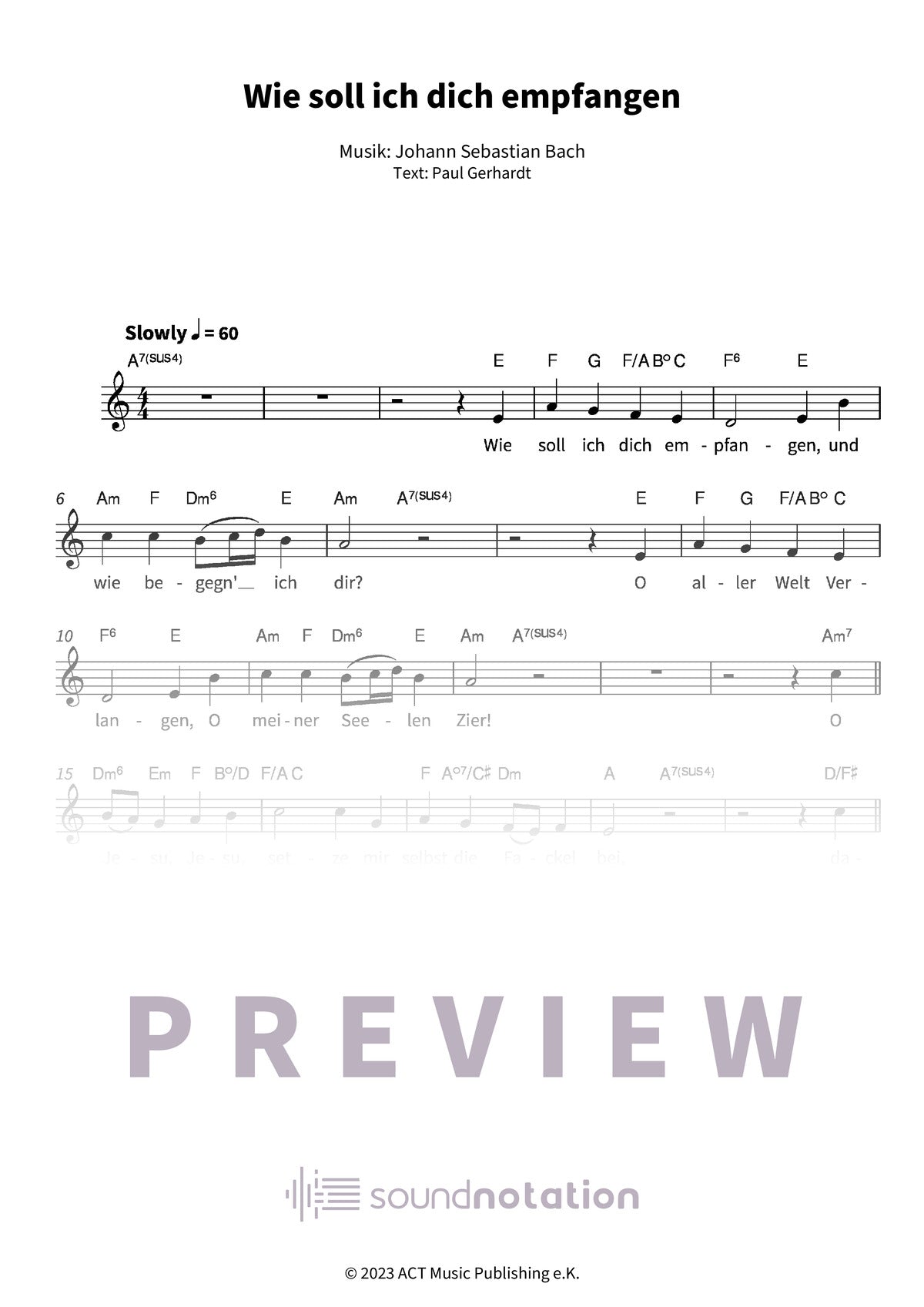 Wie soll ich dich empfangen - Preview Page 1