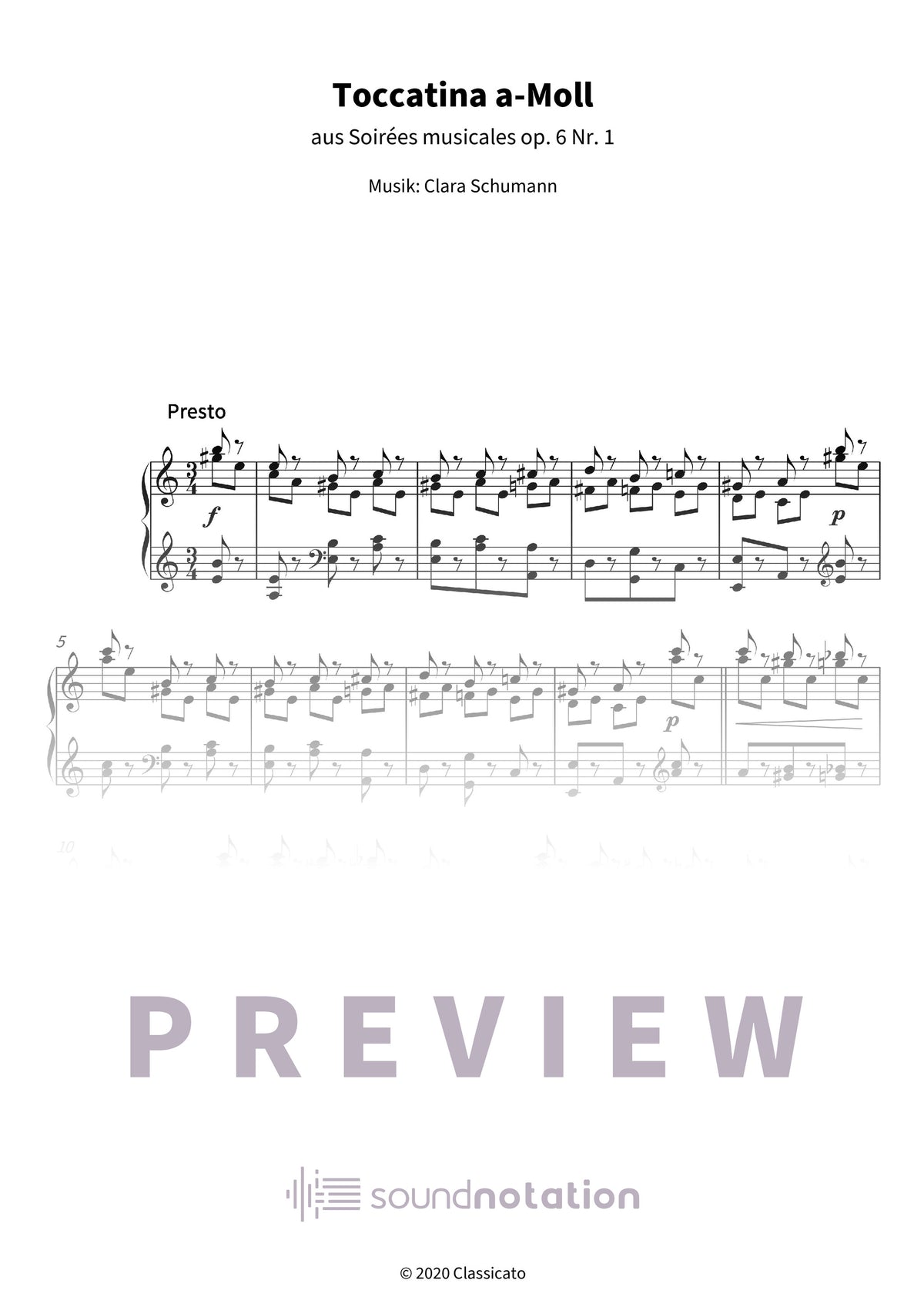 Toccatina a-Moll - Preview Page 1