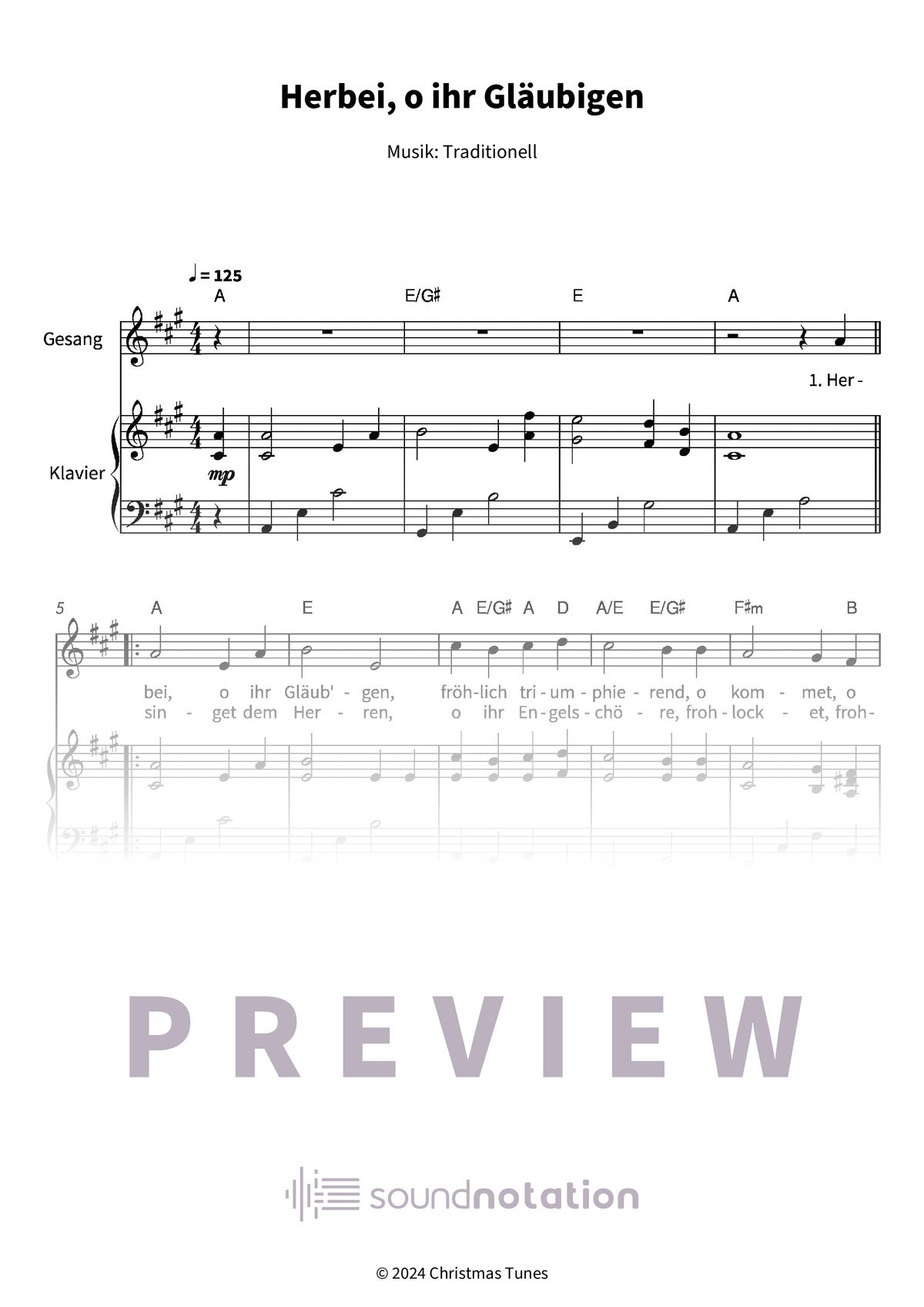 Herbei, o ihr Gläubigen - Preview Page 1