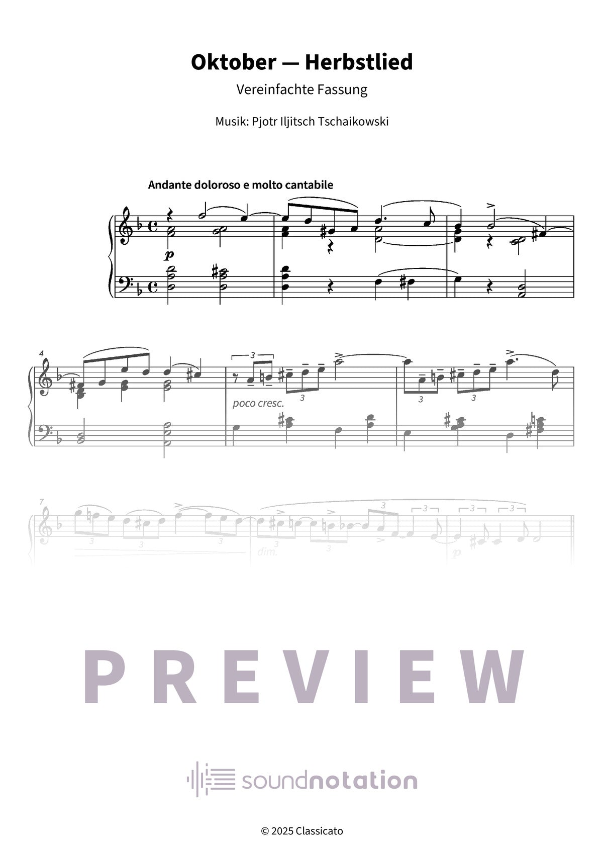 Oktober — Herbstlied - Preview Page 1