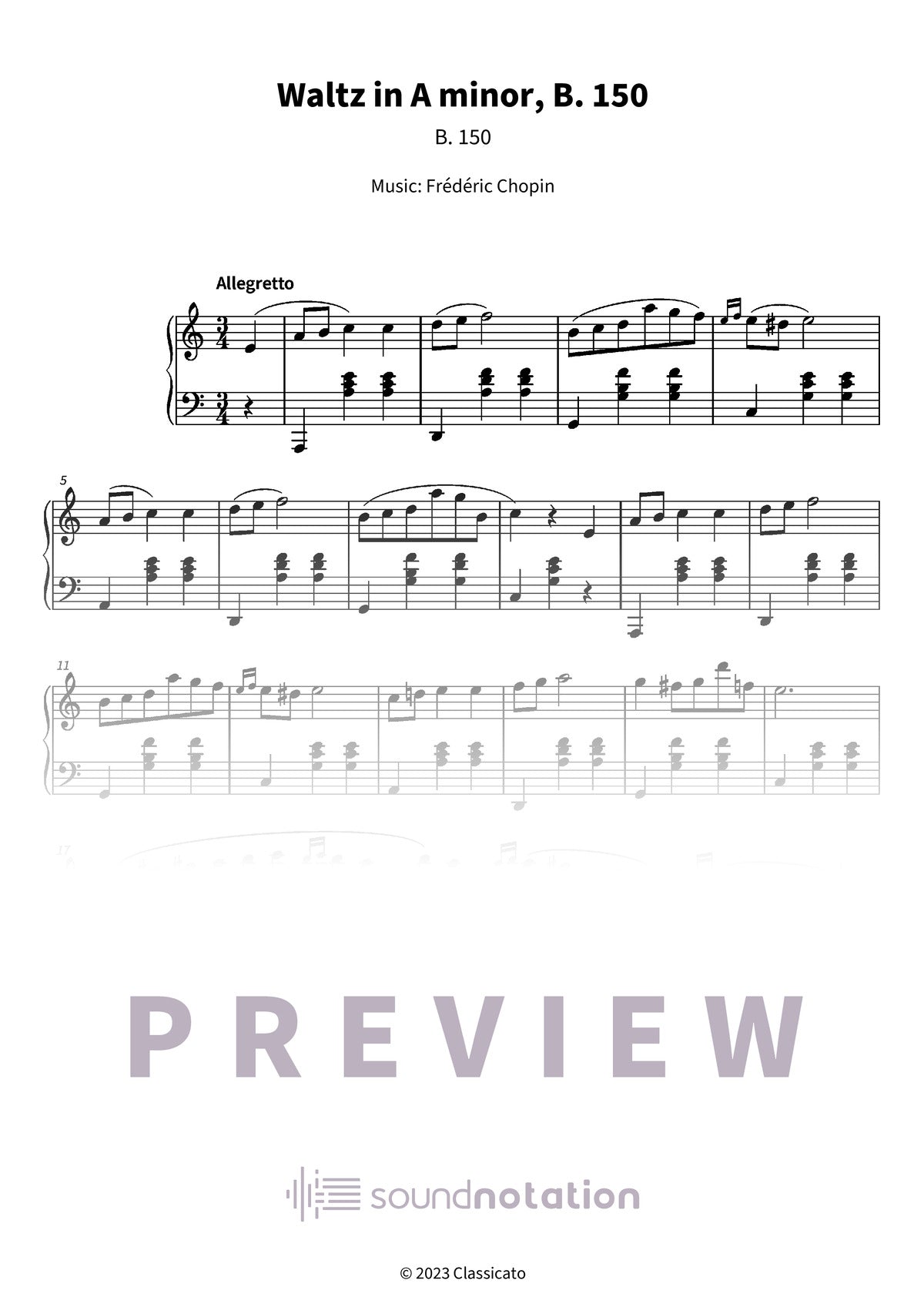 Waltz in A minor - Preview Page 1