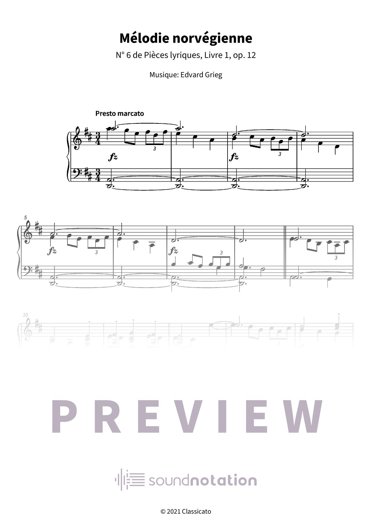Mélodie norvégienne - Preview Page 1