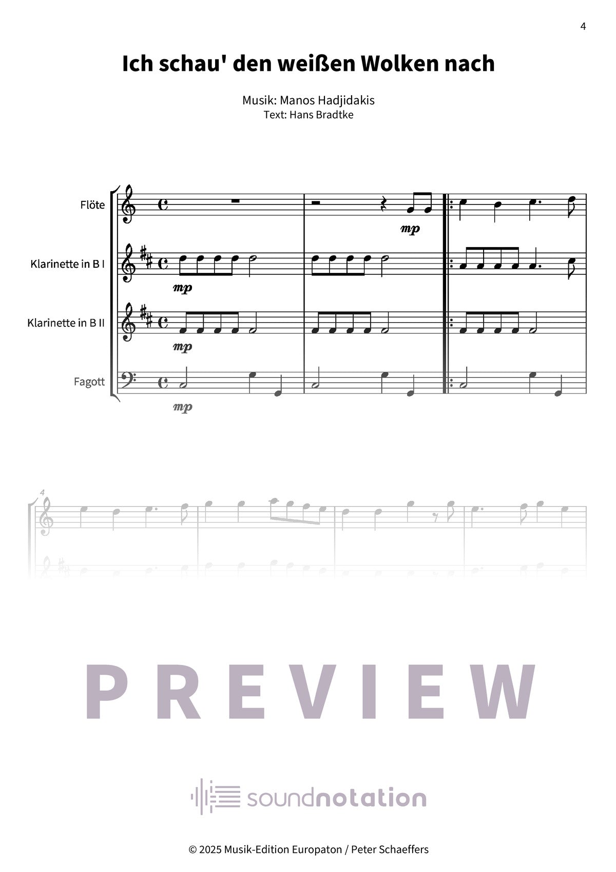 Ich schau' den weißen Wolken nach - Preview Page 1