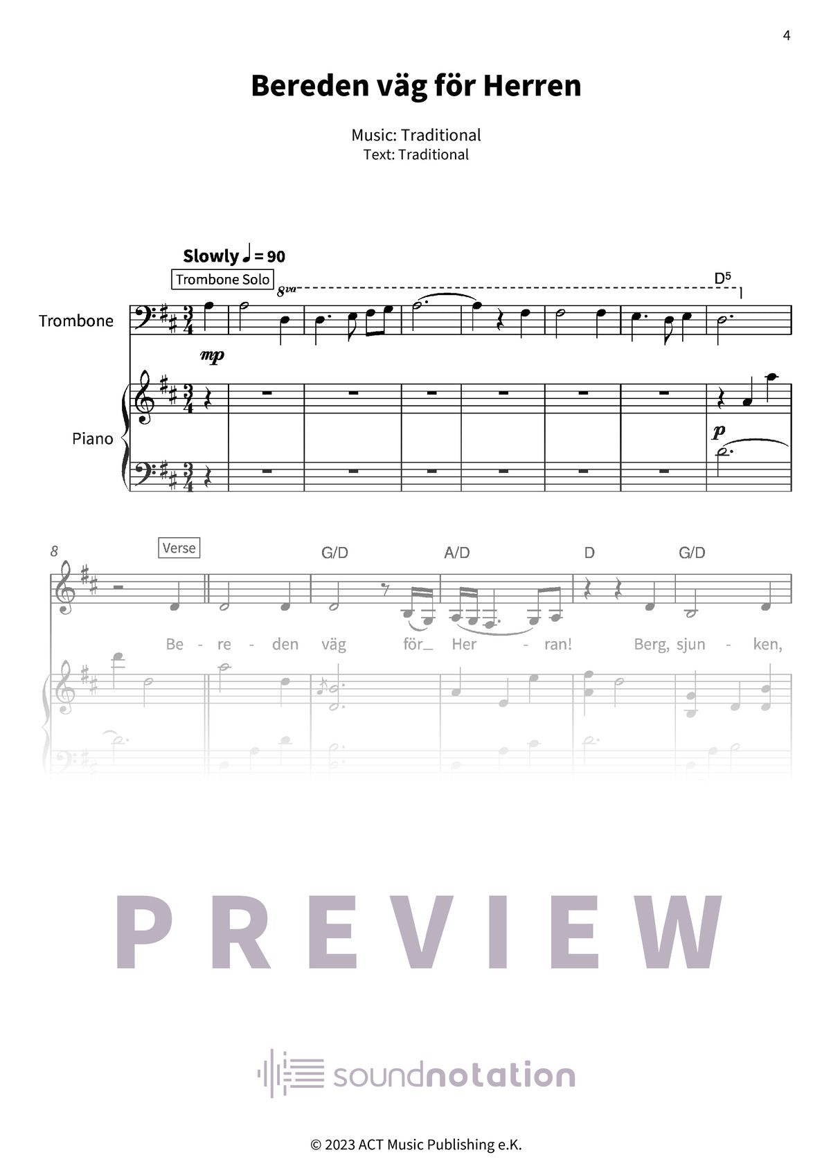 Nils Landgren’s Christmas Trombone Book - Preview Page 1