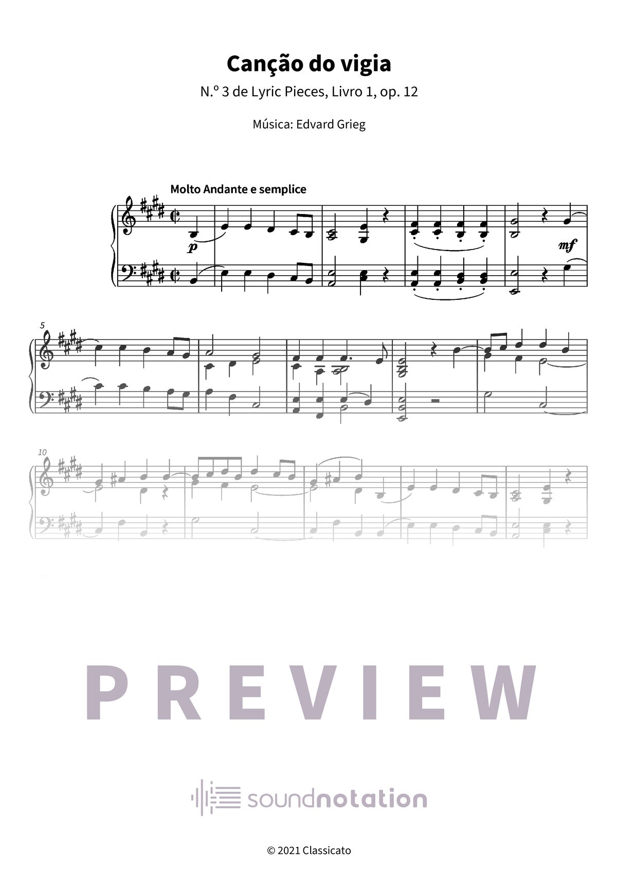 Canção do vigia - Preview Page 1