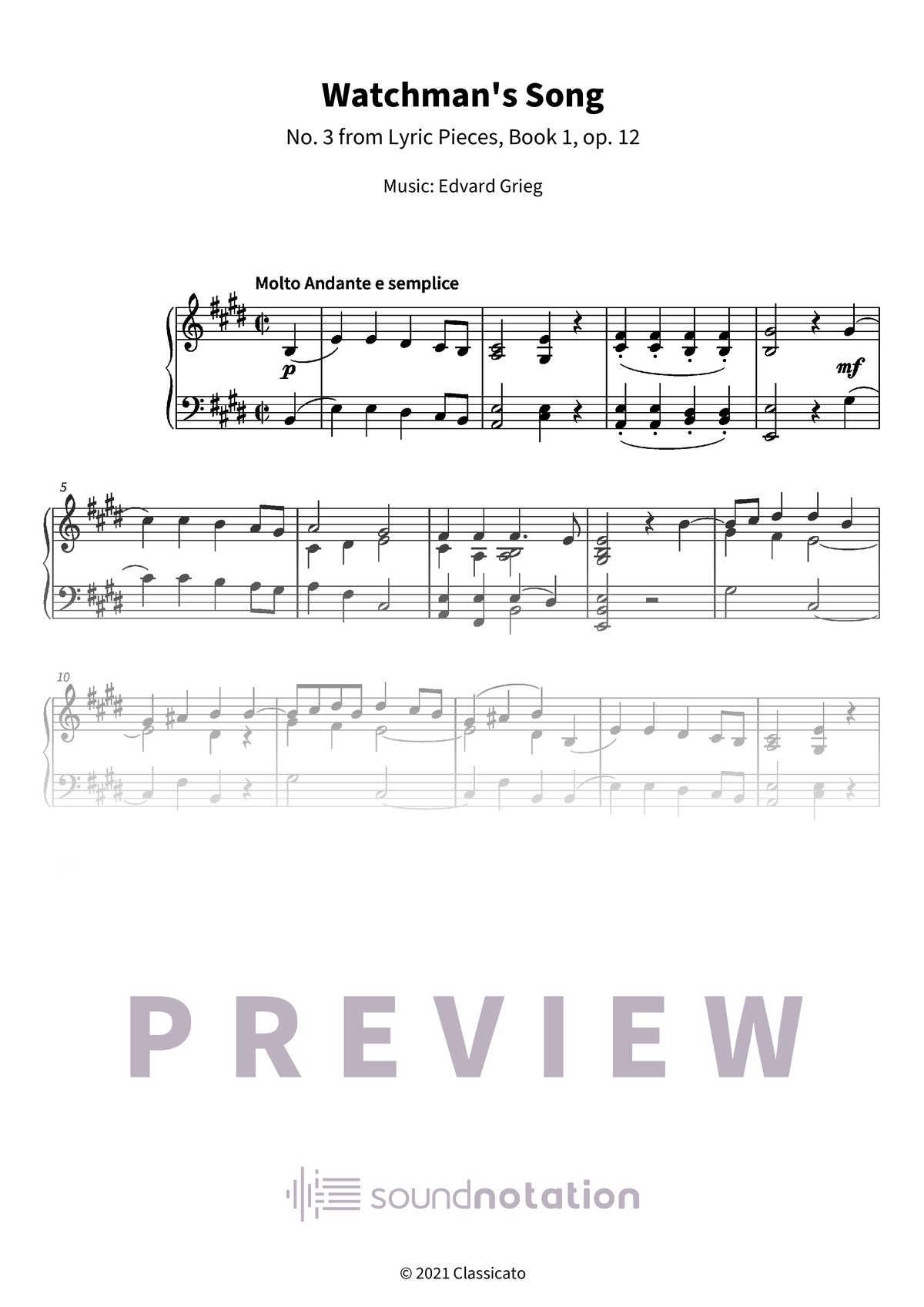 Watchman's Song - Preview Page 1