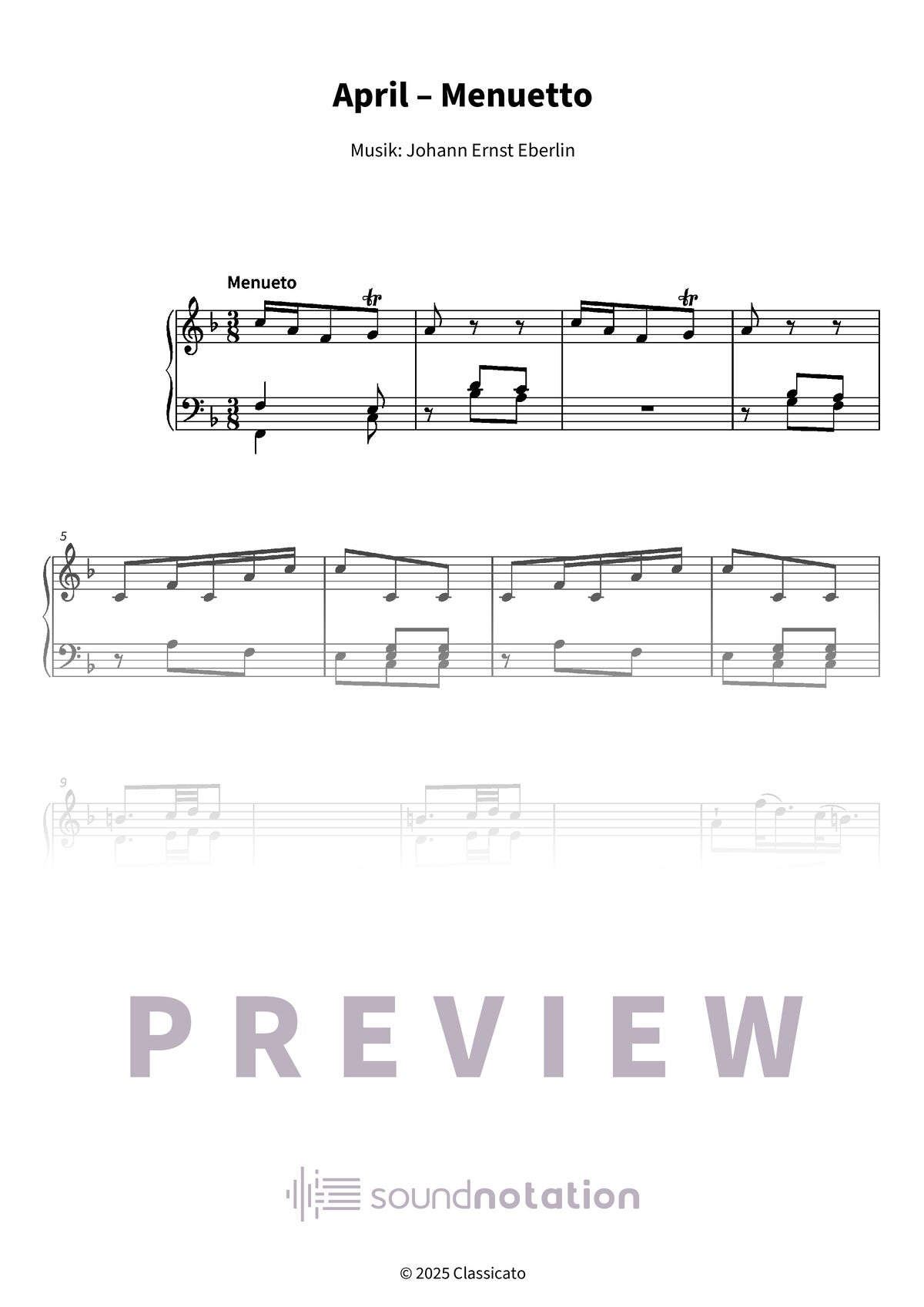 April – Menuetto - Preview Page 1