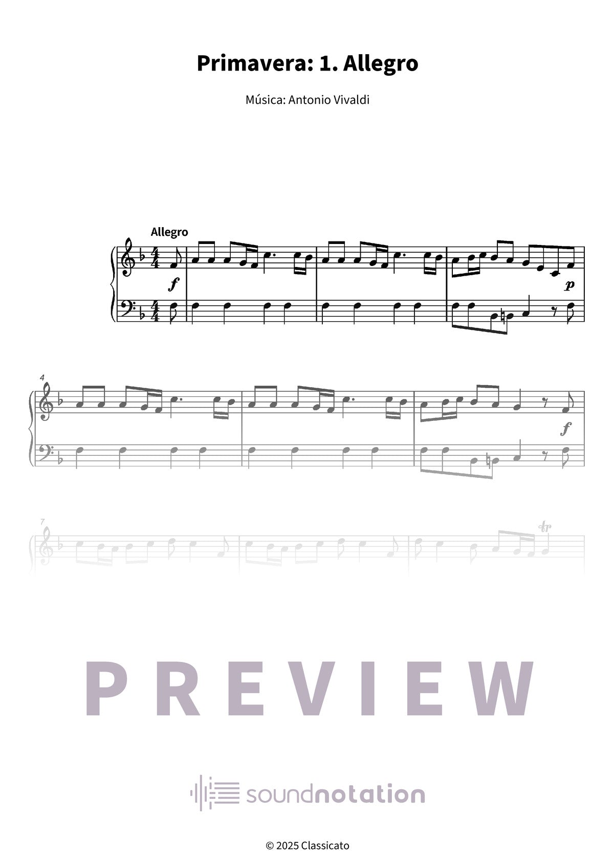 Primavera – 1. Allegro - Preview Page 1