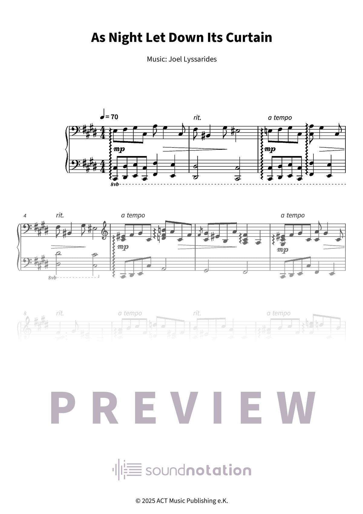 As Night Let Down Its Curtain - Preview Page 1