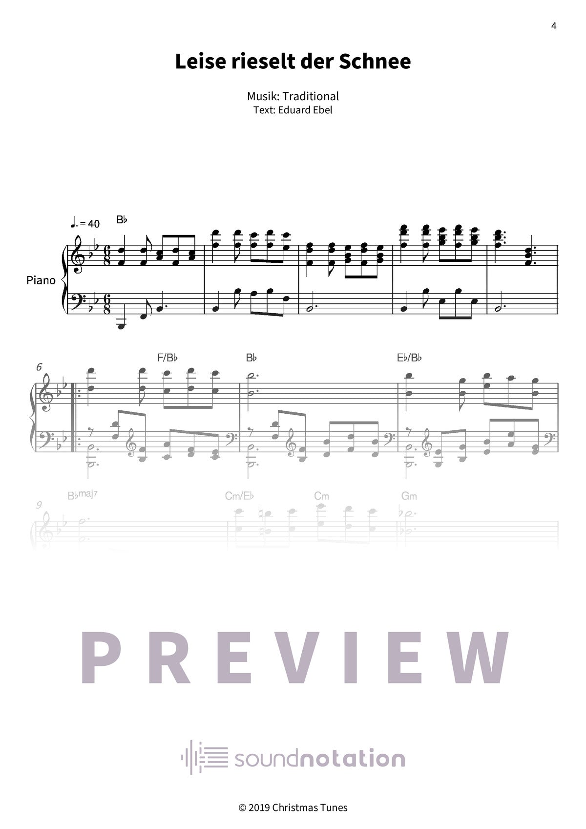 Harmonische Weihnachten am Klavier - Preview Page 1
