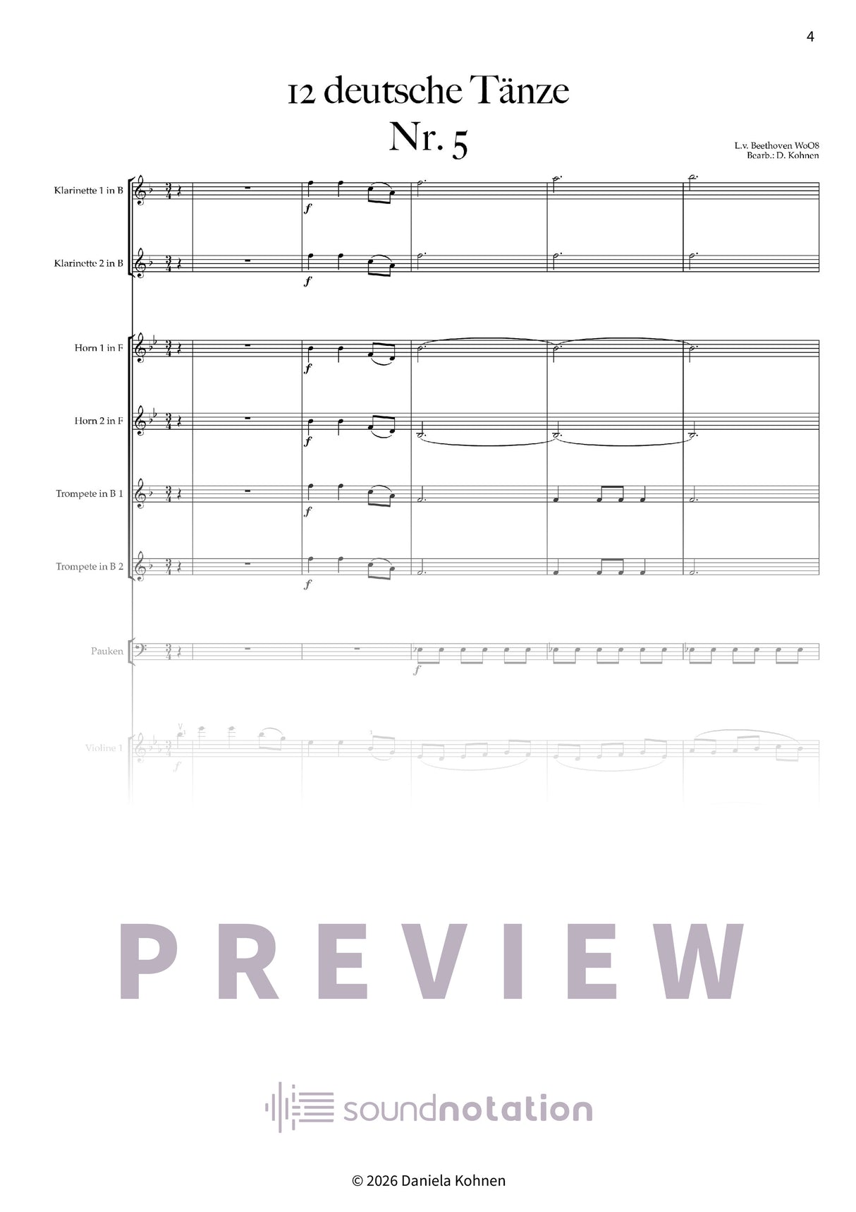 Deutscher Tanz Nr. 5 - Preview Page 1