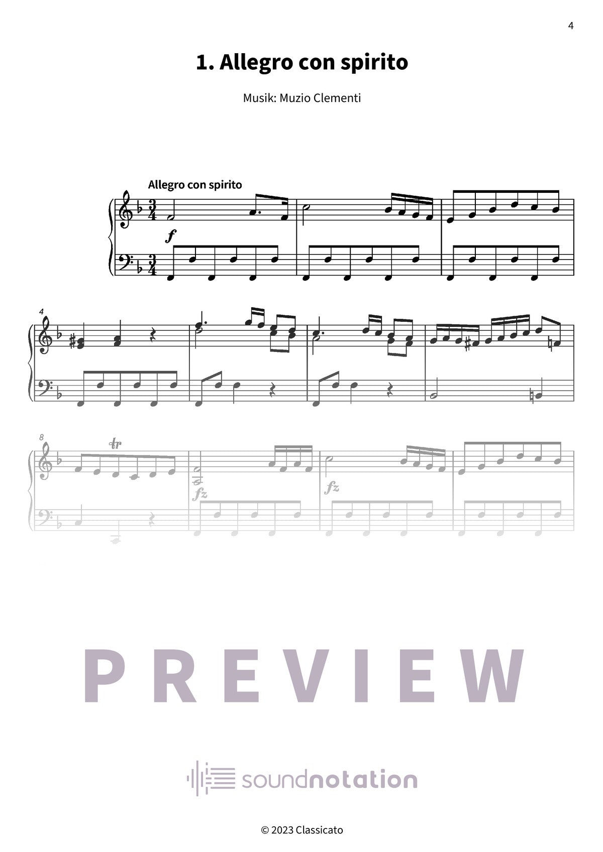 Sonatine Nr. 4 - Preview Page 1
