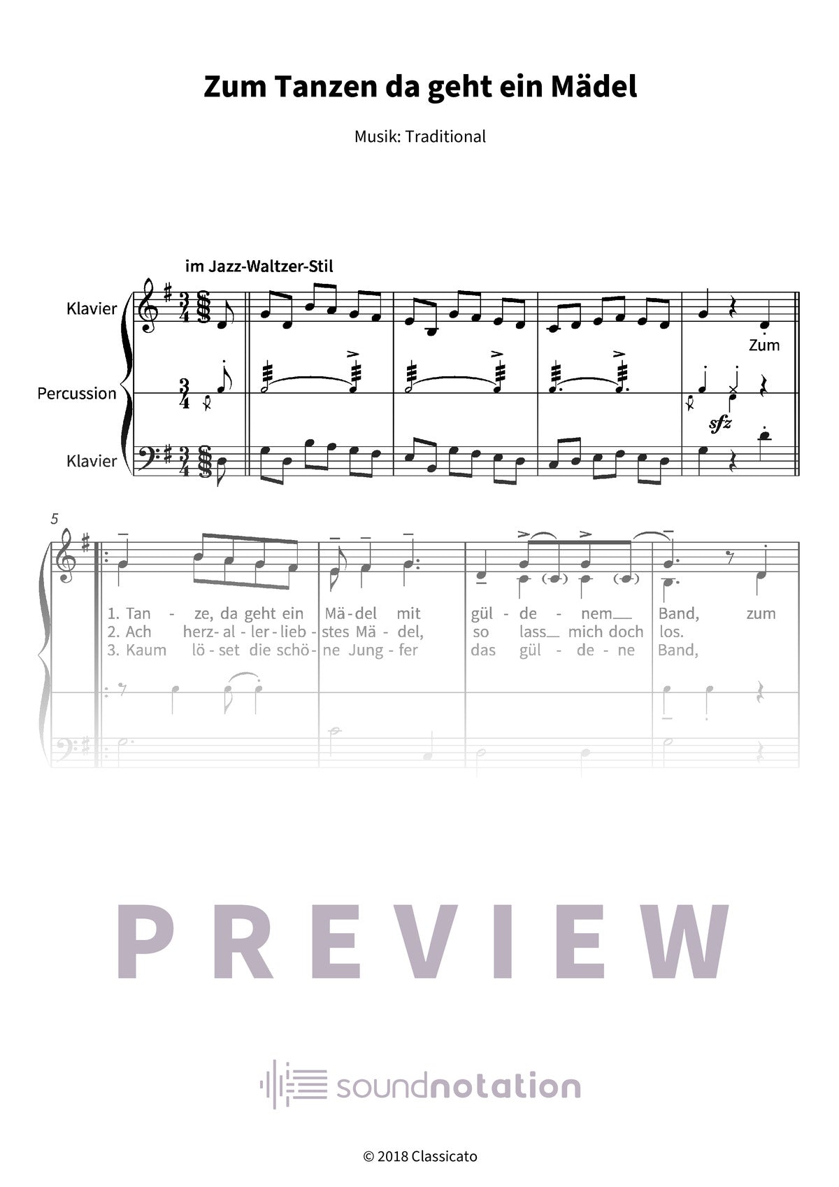 Zum Tanzen da geht ein Mädel - Preview Page 1