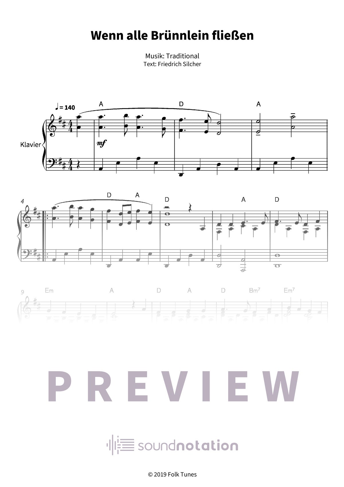 Wenn alle Brünnlein fließen - Preview Page 1