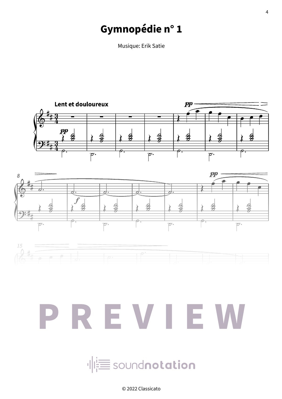 3 Gymnopédies - Preview Page 1