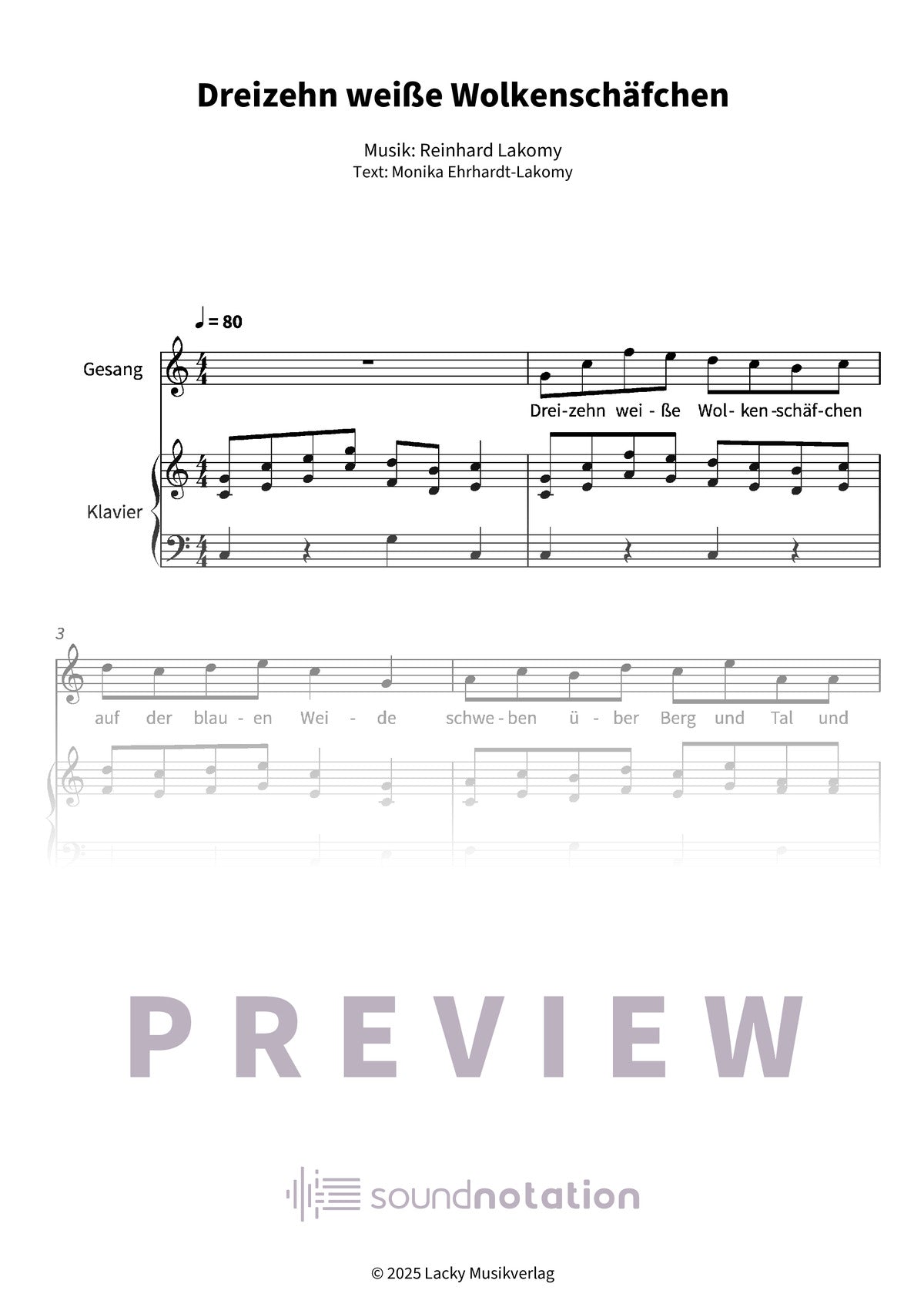 Dreizehn weiße Wolkenschäfchen - Preview Page 1