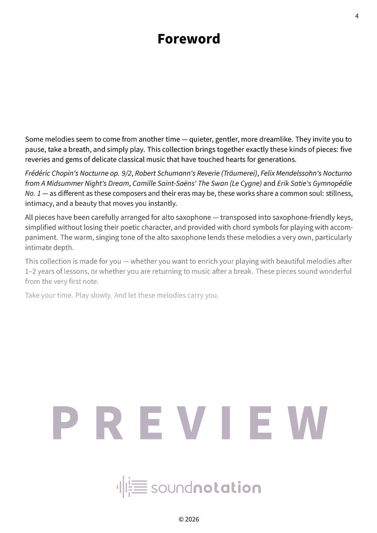 Gentle Sounds on the Alto Sax - Preview Page 1