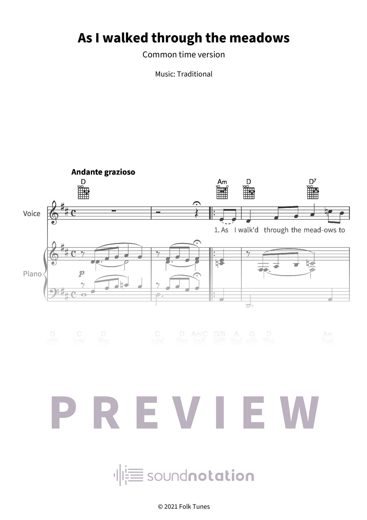 As I walked through the meadows - Preview Page 1