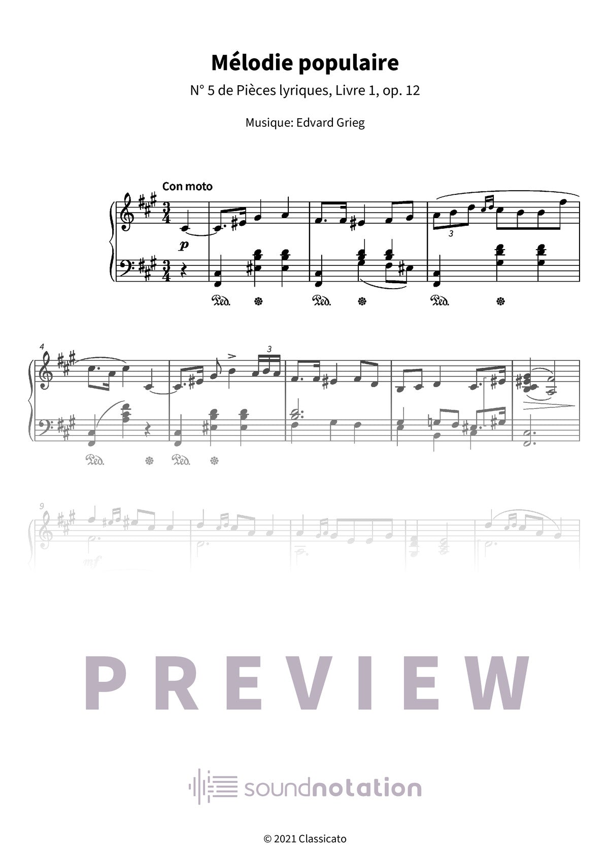 Mélodie populaire - Preview Page 1