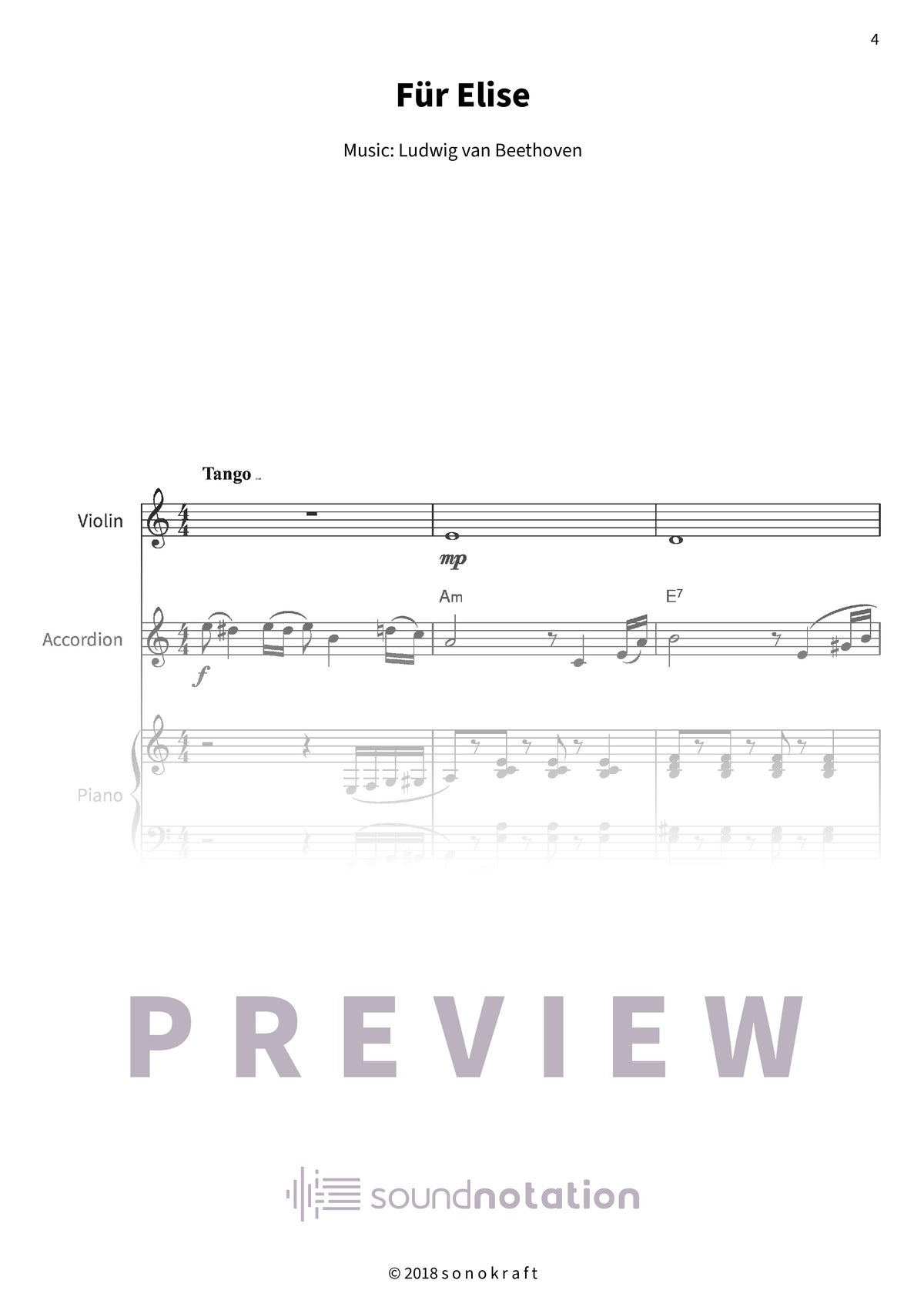 Für Elise - Preview Page 1
