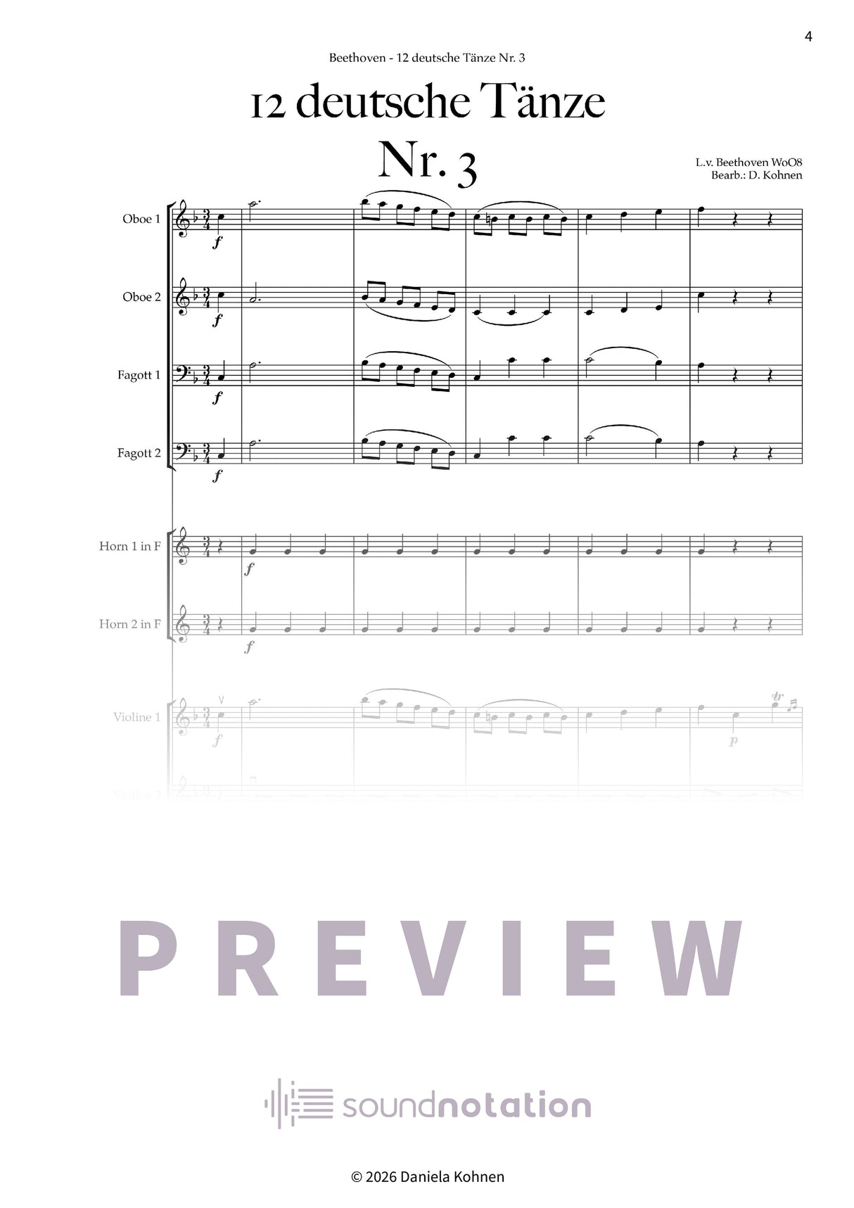Deutscher Tanz Nr. 3 - Preview Page 1