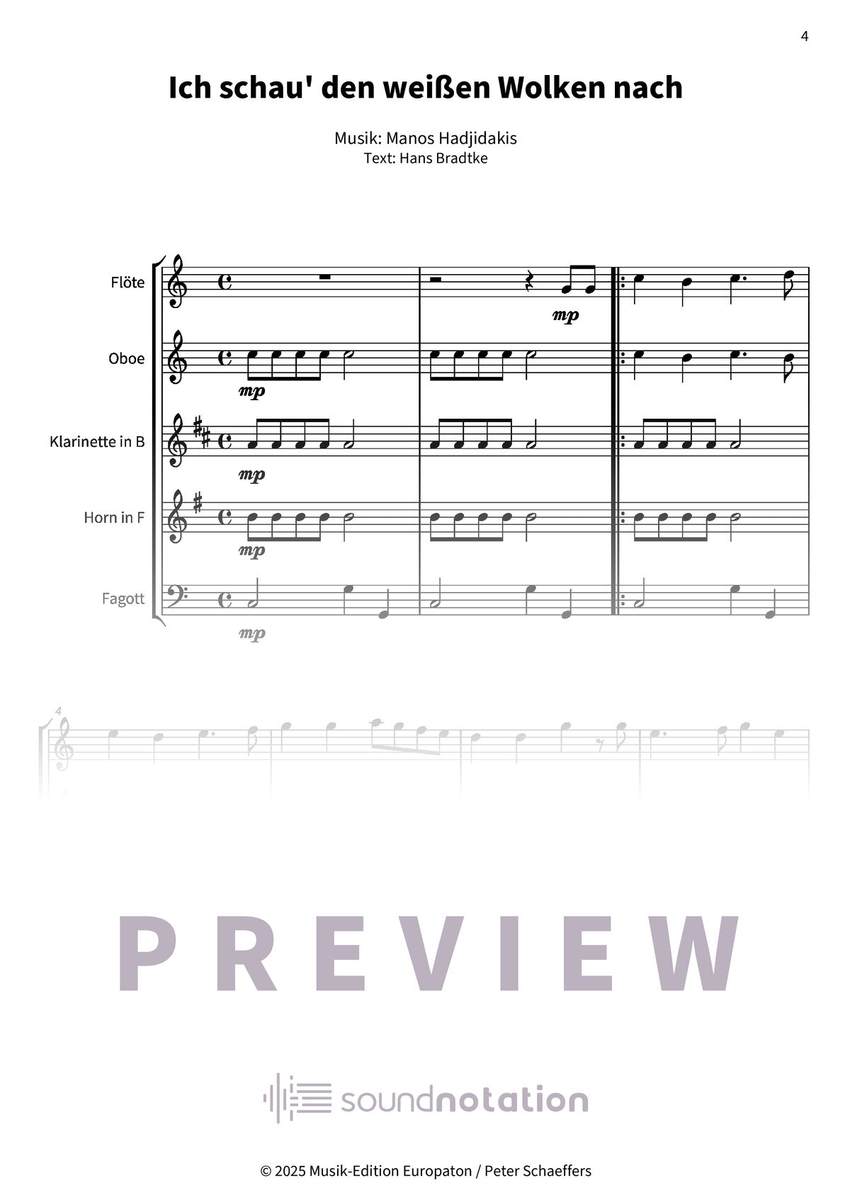 Ich schau' den weißen Wolken nach - Preview Page 1