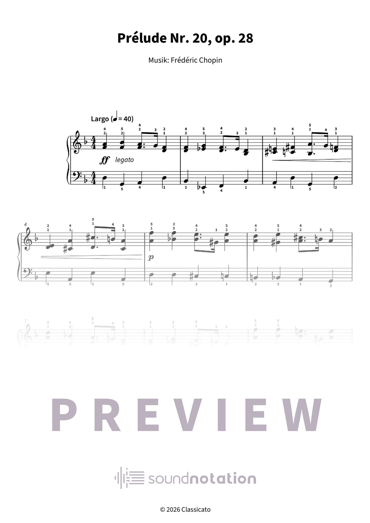 Prélude Nr. 20 - Preview Page 1