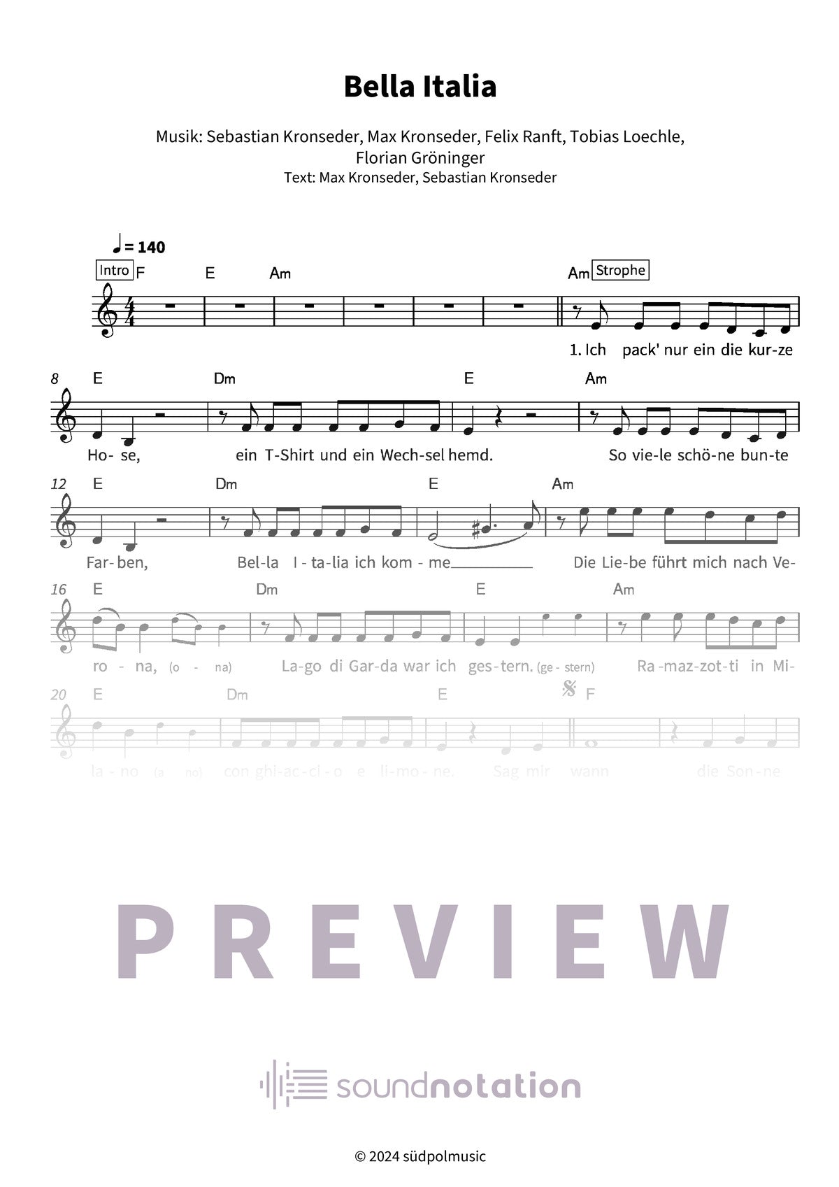 Bella Italia - Preview Page 1