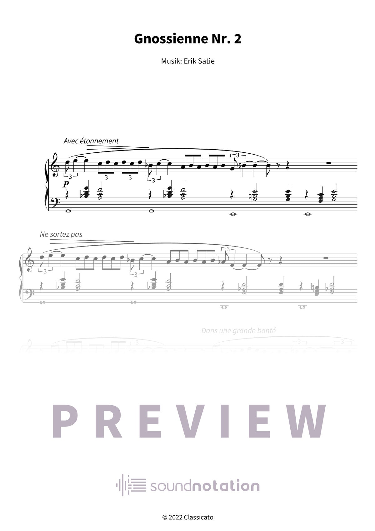 Gnossienne Nr. 2 - Preview Page 1